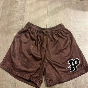 Inaka Power Brown Athletic Mesh Shorts